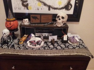 Decorations at the front door...